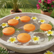 Artikel Schwimmkerze Wachs rund 8 cm Dekorationsbedarf