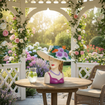 Artikel Polyresin Blumenvase Pflanzgefäß 20cm für Innen- und geschützte Außenbereiche