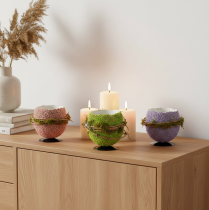 Artikel Frühlings-Osterei zum Bepflanzen mit Mooskranz Ø9cm H8cm 4er-Set