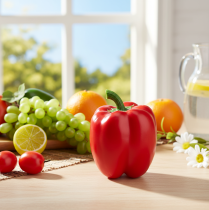 Artikel Deko Gemüse Paprika Rot Attrappe Kunststoff H10cm – Authentische Küchendeko