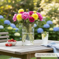 Artikel Glaszylinder Vase 30 cm Transparent für Dekoration und Blumenarrangements