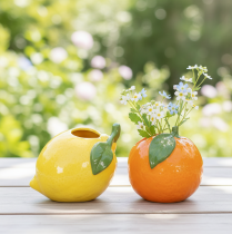 Artikel Zitrusvase aus Keramik, 10 cm, dekorative Vase für Innenbereich, 2er-Set