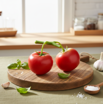 Artikel Deko Tomaten 2 Künstliche Tomaten an Rispe Ø6cm L15cm