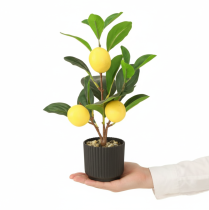 Artikel Zitronenbaum Künstlich Deko 28cm Pflanze Topf Grün Gelb