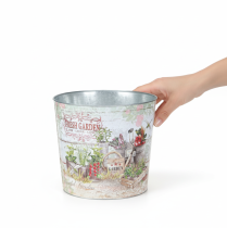 Artikel Pflanzkübel Rund Metall Fresh Garden 21cm dekorativ robust vielseitig