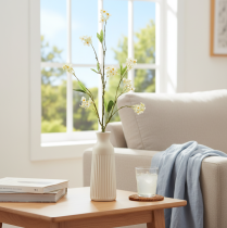 Artikel Künstlicher Apfelblütenzweig Weiß Dekoration 65cm Frühlingsdeko Zweig