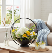 Artikel Schale mit Fuß Dekoring Metall Anthrazit Dekoration 2er Set