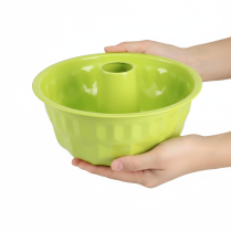 Artikel Metall Deko Gugelhupf Kuchenform Apfelgrün Ø23cm H12cm dekorative Blumenarrangements
