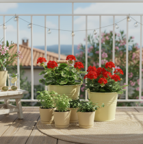 Artikel Metall Eimer Blumentopf Grüngelb 20x17,5x16cm 2St Dekoration