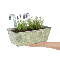 Artikel Blumenkasten mit Halterung Balkon Metall 35x15cm H13cm