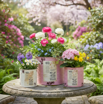Artikel Aluminium Blumentopf Set 15cm 3 Stück für Balkon und Garten