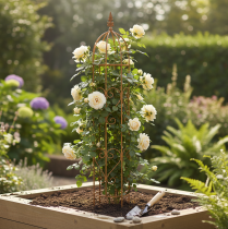 Artikel Metall Rankgitter 108 cm Höhe für Rosen und Kletterpflanzen Außengestaltung Set mit 2St