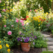 Artikel Rankgitter Metall Geschwungen 75cm Kletterpflanzen Beete Pflanztöpfe