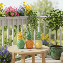 Artikel Deko Ananas Keramik Bunte Fruchtdeko 17cm Tischdeko Geschenkset