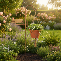 Artikel Metall Gartenstab Haken 98cm für dekorative Anwendungen im Außenbereich