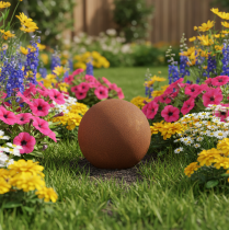 Artikel Metallkugeln Rostoptik 14 cm 2er-Set wetterfeste Gartendeko
