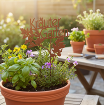 Artikel Gartenstecker Rost Kräuter Garten Beetstecker 14x17cm 4St