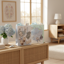 Artikel Papiertasche Geschenkverpackung 23 cm B2B für Babyartikel Geburt 2 Stück