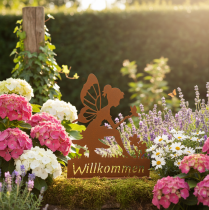 Artikel Willkommensschild Rost Frühlingsdeko Edelrost Deko 30cm