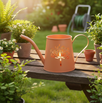 Artikel Metall Deko Gießkannen Orange Pusteblume Teelichthalter 12cm 2St