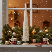 Artikel Deko Tannenbaum künstlich Weiß-Grau 60cm Innenbereich