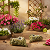 Artikel Pflanzherz Naturmaterial mit Folieneinsatz 22cm Grün 2 Stück