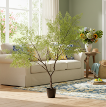 Artikel Künstlicher Baum Kunststoff Seide 120 cm Grün Braun Innenbereich