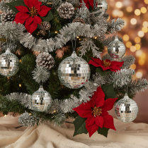 Artikel Weihnachtskugel Spiegeloptik 7 cm Silber 6er Set