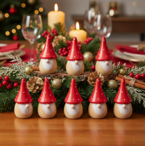 Artikel Mini-Wichtel-Figur aus Holz Fliegenpilz 10 cm Rot-Weiß 6er-Set
