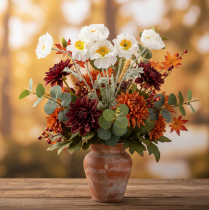 Artikel Kunstblume Mohn Weiß 78cm 3er-Bund Innenbereich
