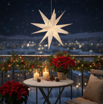 Artikel Deko LED Stern Kunststoff Warmweiß 40cm mit Timer Outdoor geschützt