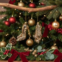 Artikel Glasschuh-Ornamente Leopardenmuster aus Glas 13cm 2er-Set