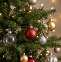 Artikel Kugelaufhänger Silber 35mm für Weihnachtskugeln 50er Set - Glanzvolle Baumdeko