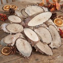 Artikel Holzscheiben Birke oval Birkenscheiben 4-9cm 450g