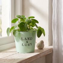 Artikel Blumentopf Mint Metall Übertopf Landhaus Ø17cm H15,5cm