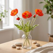 Artikel Mohnblume Orange 60cm 3St