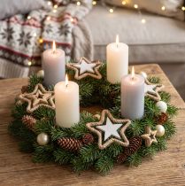 Artikel Adventsdeko, Weihnachtsdeko Stern, Dekostern Jute B15,5cm 8 St