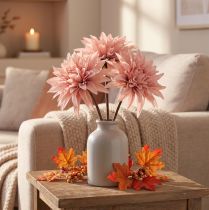Artikel Dekoblumen Dahlie Künstlich Rosa Blüte Ø15cm L28cm 3er-Set für stilvolle Innenraumgestaltung