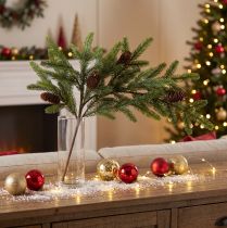 Artikel Künstlicher Tannenzweig Weihnachtsdeko mit echten Zapfen 78cm
