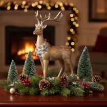 Artikel Dekofigur Hirsch Polyresin 41cm Gold Silber Innenbereich