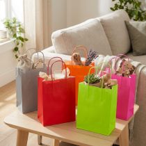 Artikel Papiertasche Geschenktasche Papier Farbig 18×22×8cm 30St