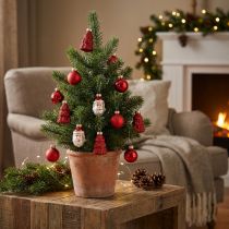 Artikel Mini Weihnachtsdeko Figuren und Kugeln Sortiert Glas 3cm 9St