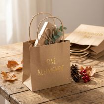 Artikel Geschenktüten „Eine Kleinigkeit“ Beige Papiertüten 16x8cm 6 St