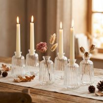 Artikel Dekoflaschen Kerzenständer Mini Vasen Glas H11cm 6 St