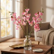 Artikel Kleine Orchidee Phalaenopsis Künstliche Blume Rosa Deko elegant 30cm