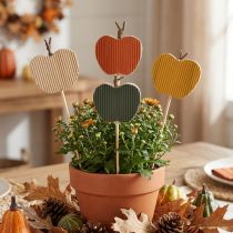 Artikel Blumenstecker Herbst Dekostecker Holz Apfel 5x5,5cm 8 St