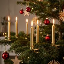 Artikel Goldene Baumkerzen Weihnachtsdeko, Tischschmuck Kerzen-Set 20 Stück 13x105mm