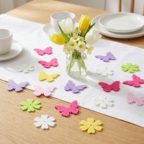 Artikel Streudeko Frühling Schmetterling Blumen 6 Farben - Filzdeko für Floristen & Dekorateure, 72 Stk