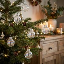 Artikel Mini Weihnachtskugeln aus Glas Irisierend Klar 3cm 22er Set