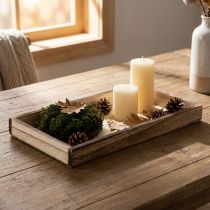 Artikel Holztablett rechteckig 30cm 4er-Set vielseitig robust für Dekoration und Ordnung